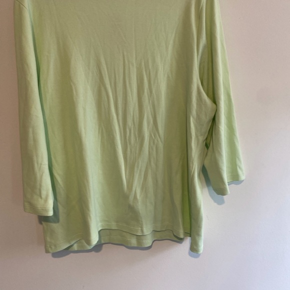 Karen scott Light Green Henley Shirt - Picture 2 of 6